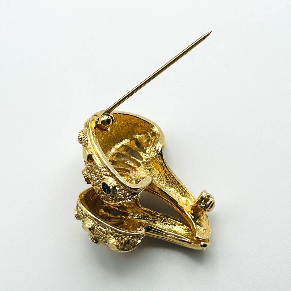 Vintage 60s Marcel Boucher Gold Tone Mushroom Brooch EUC - Picture 10 of 15